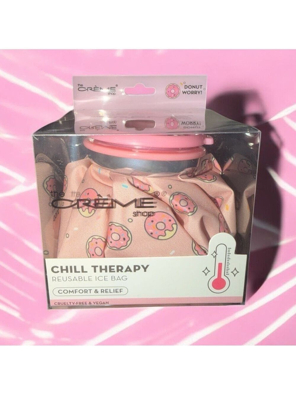 The Crème Shop Chill Therapy Pink Donut Reusable Ice Bag